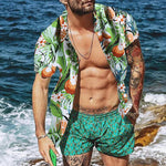 Casual Beach  Hawaiian Lapel Short Sleeves Shirt