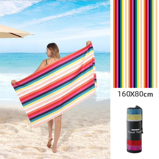 Double Sided  Microfiber Fleece  Beach Towel