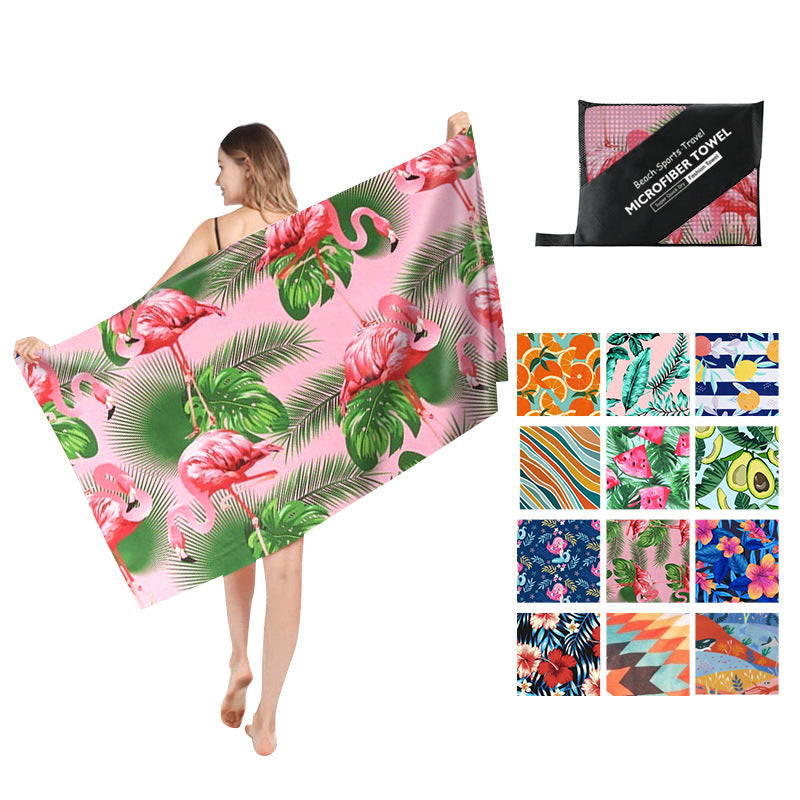 Double Sided  Microfiber Fleece  Beach Towel