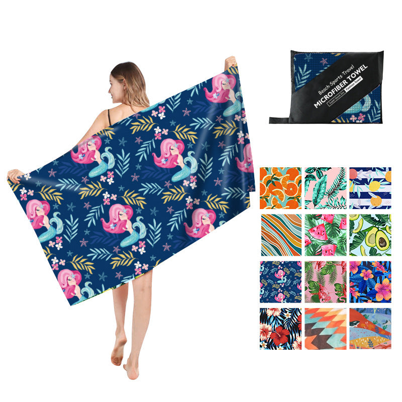 Double Sided  Microfiber Fleece  Beach Towel