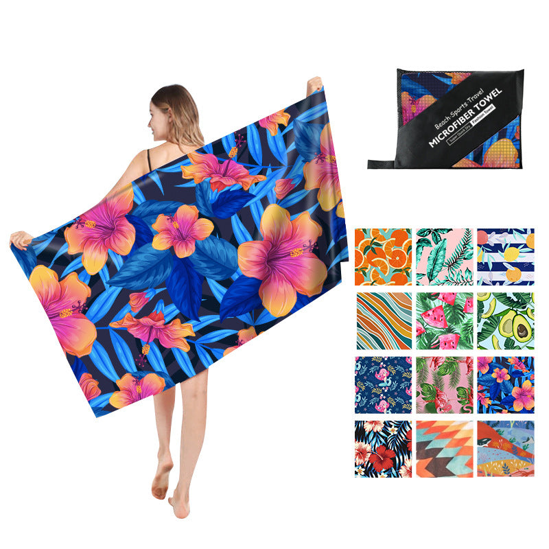 Double Sided  Microfiber Fleece  Beach Towel