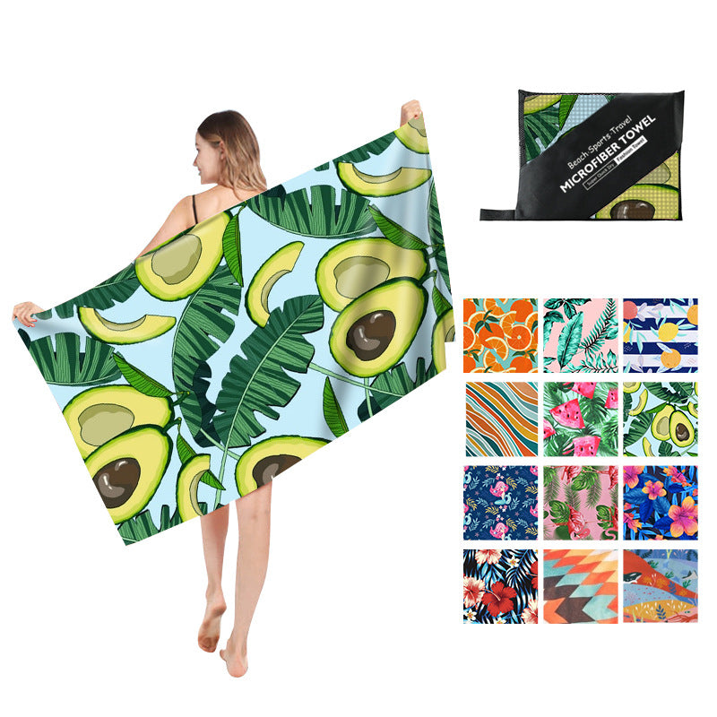 Double Sided  Microfiber Fleece  Beach Towel